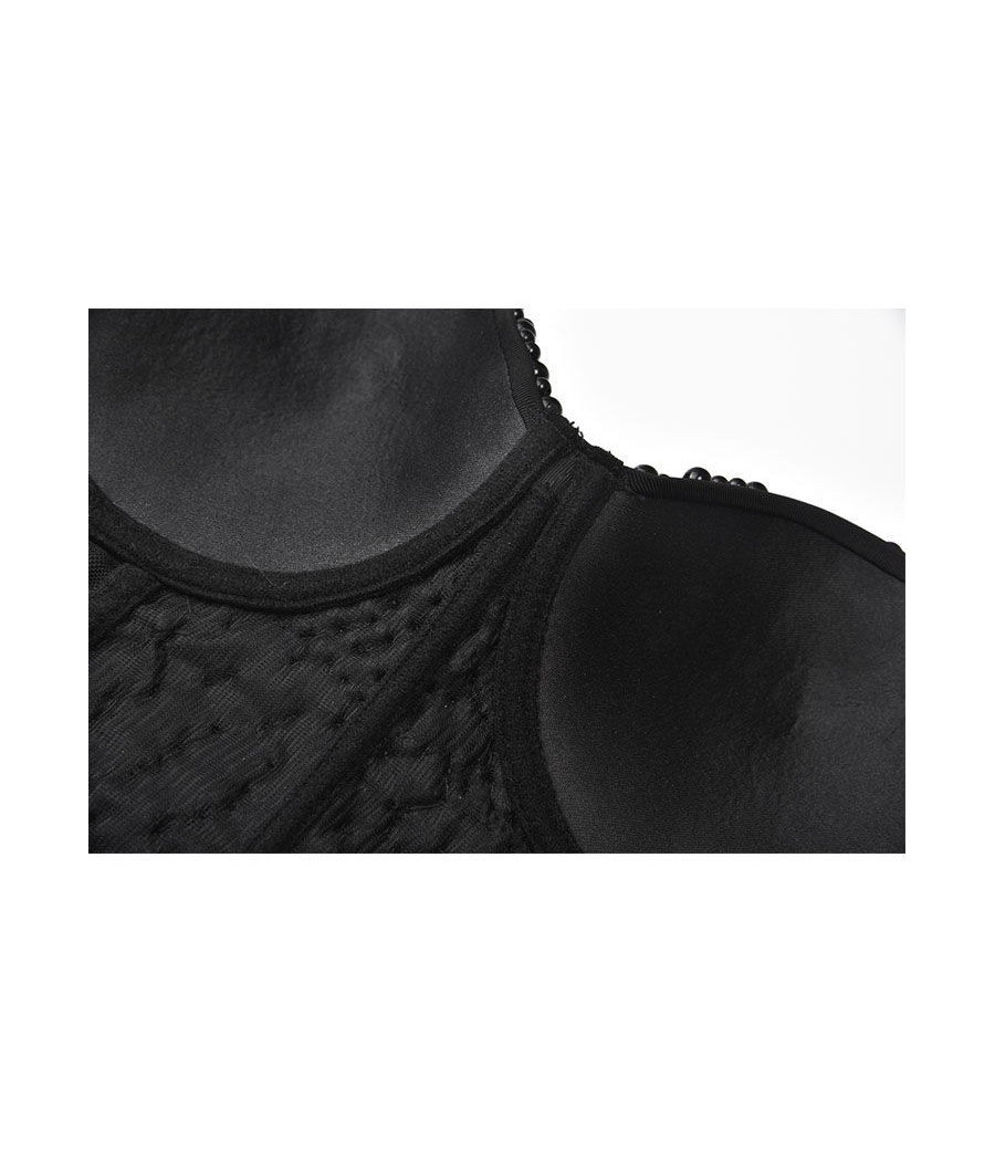 Bustier Femme sexy noir perle luxe 