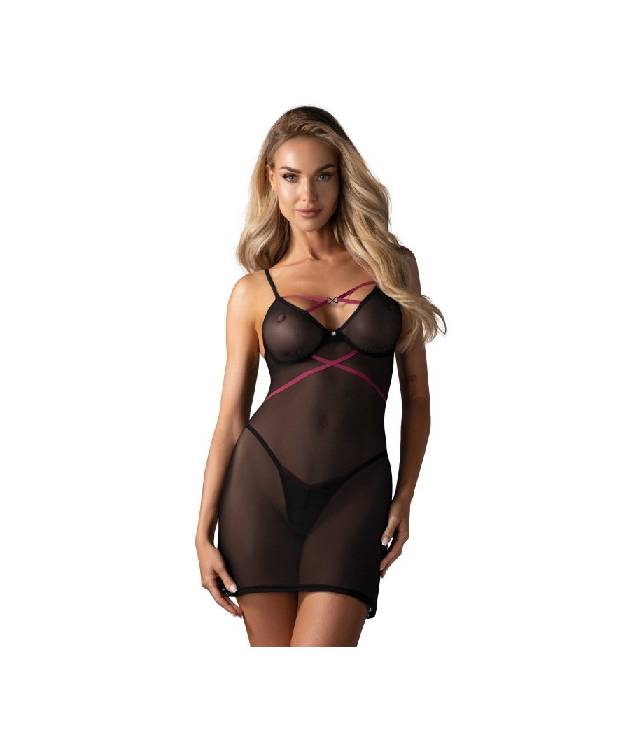 Novenes nuisette et string - Noir