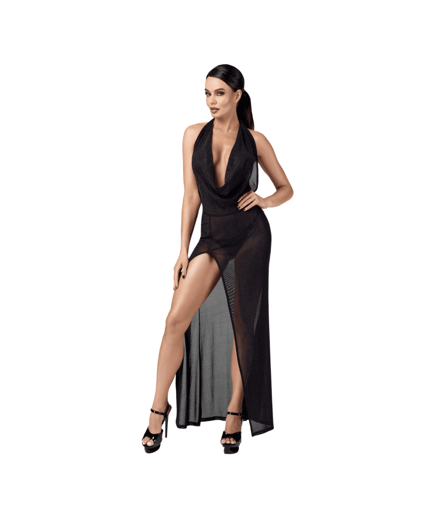 F373 Onyx Robe longue liquide
