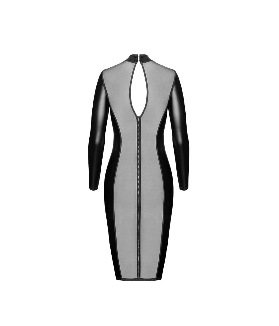 F371 Luxuria robe mi-longue cristal transparente
