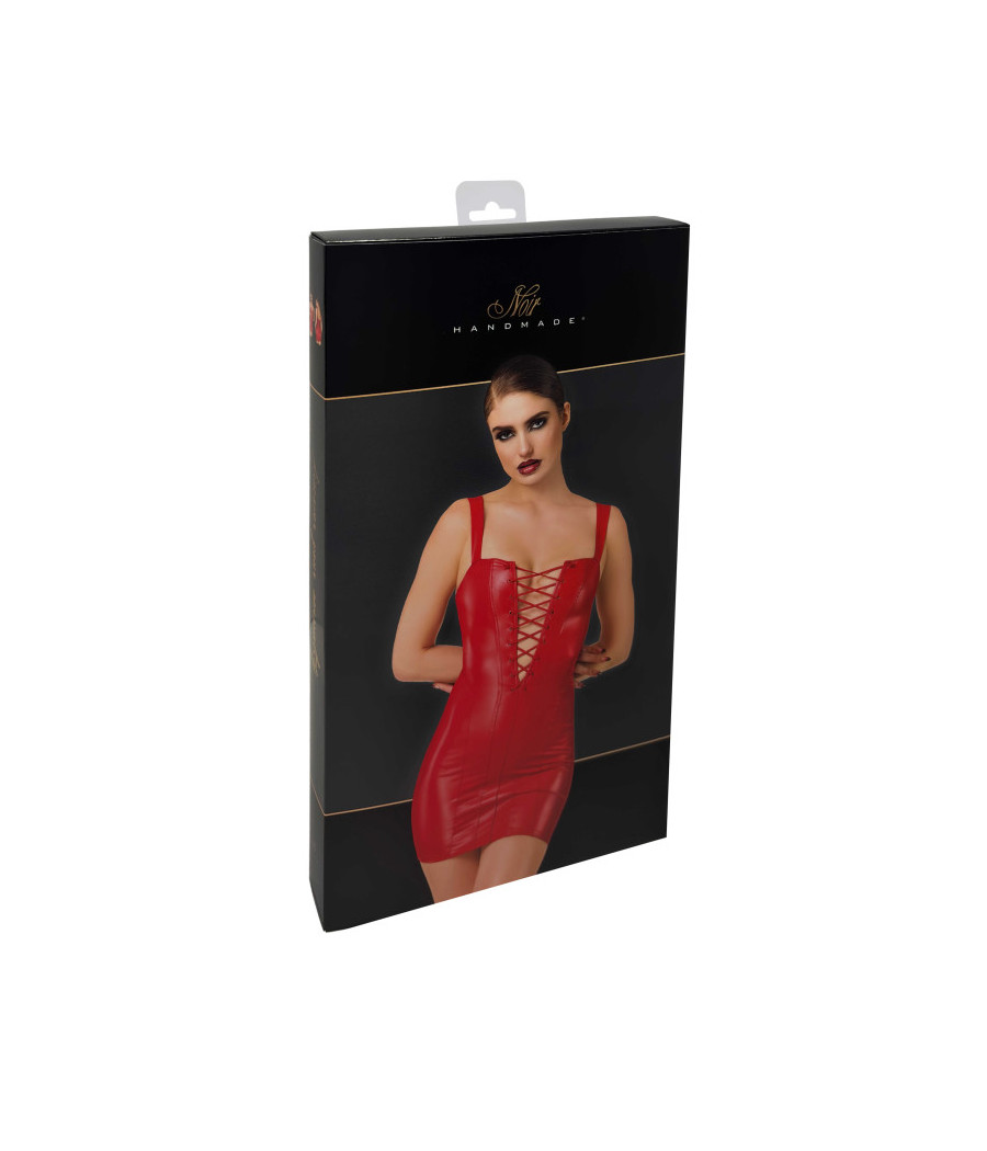 F364 Bombshell mini robe lacée red