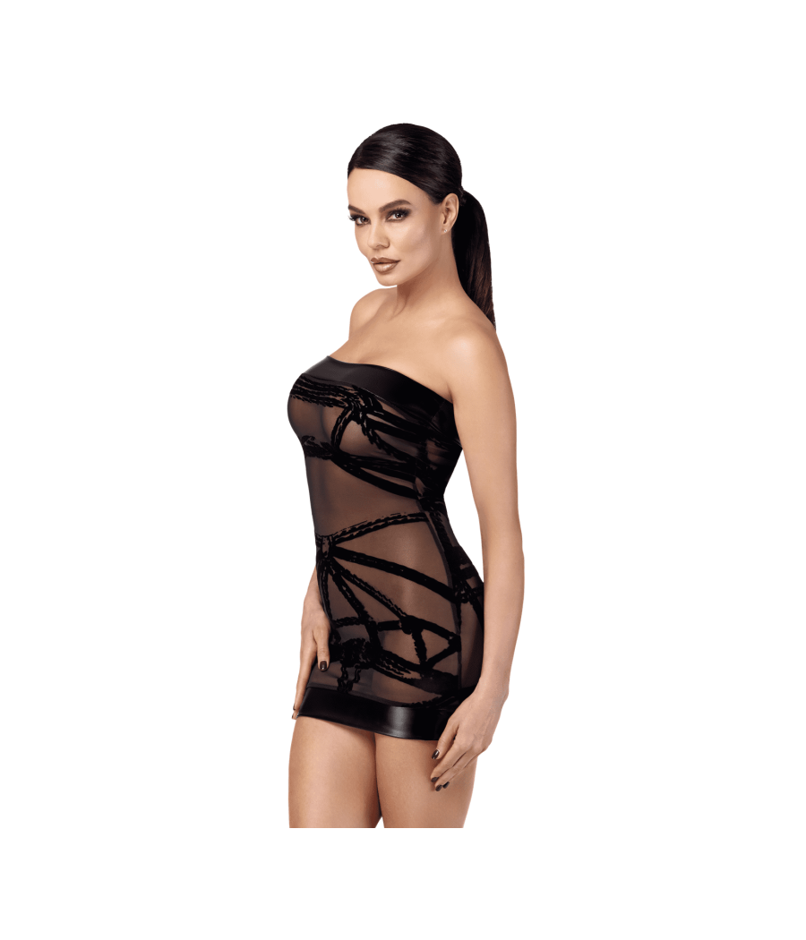 F359 Bondesque Mini robe épaule dénudée