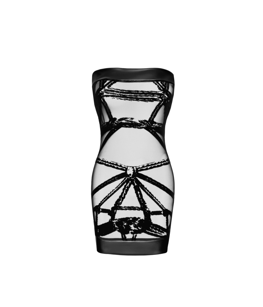F359 Bondesque Mini robe épaule dénudée