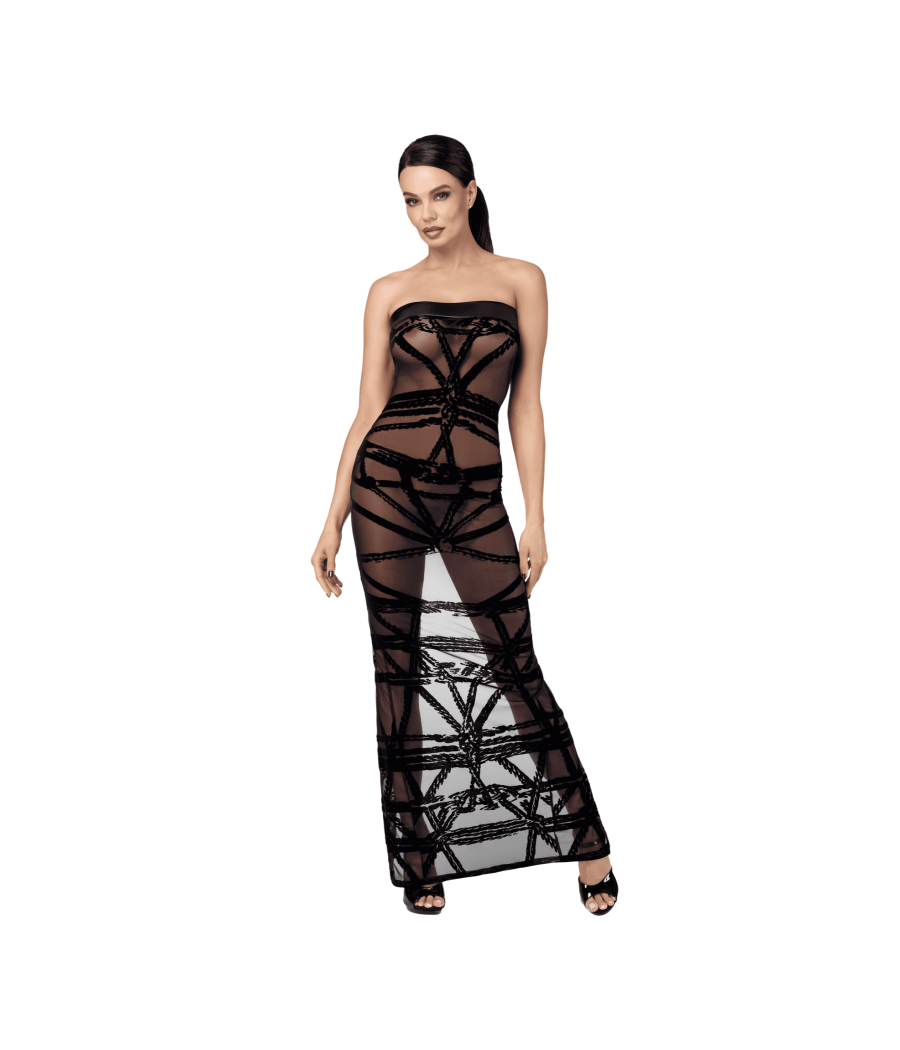 F358 Bondesque Opera Robe longue épaule décolletée