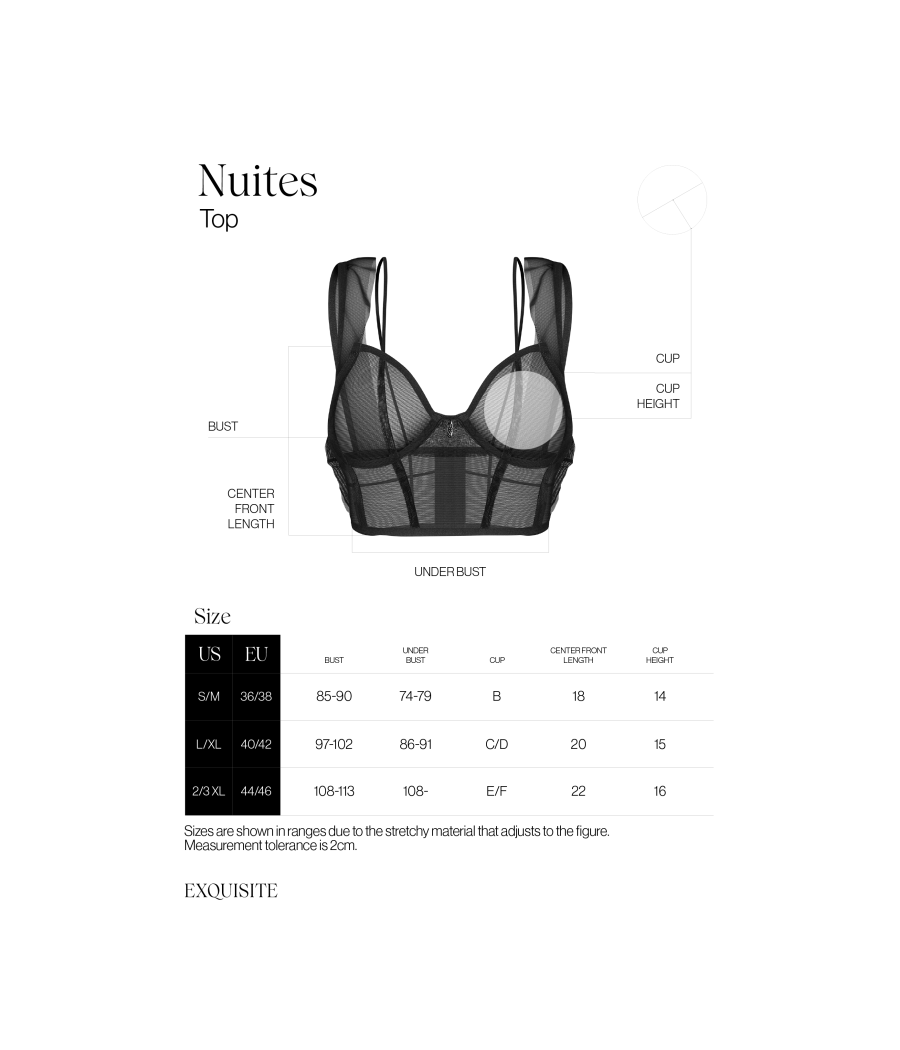 Nuites top - Noir