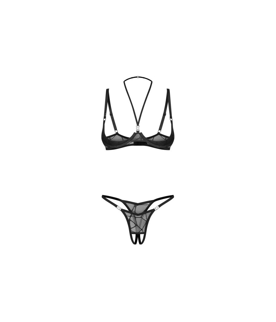 Olianna ensemble ouvert 2 pièces - Noir