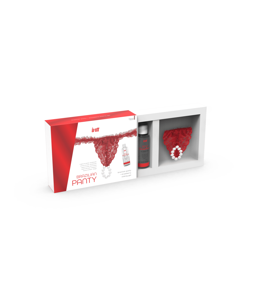 Red brazilian panty - String et lubrifiant