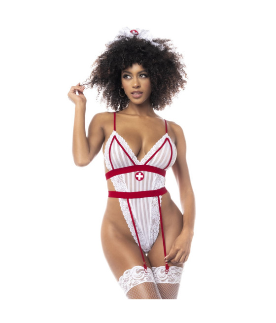 Costume infirmière avec body et serre-tête 