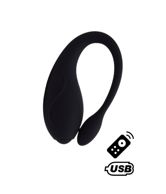 TANDEM Noir, stimulateur pour couple USB avec télécommande en silicone médical  