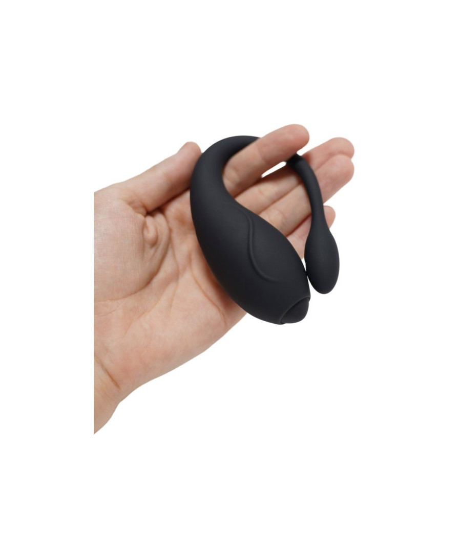 TANDEM Noir, stimulateur pour couple USB avec télécommande en silicone médical  