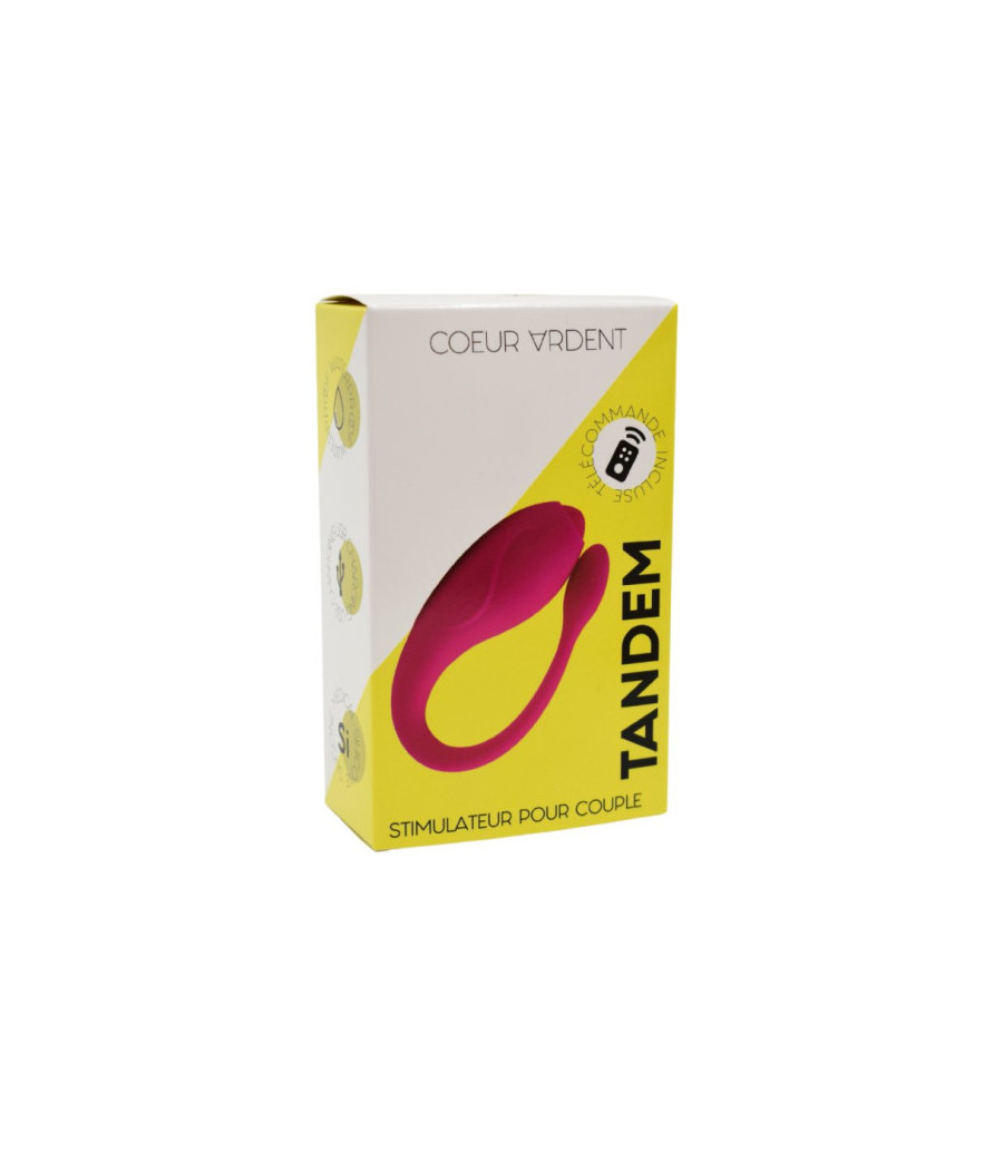 TANDEM Rose, stimulateur pour couple USB avec télécommande en silicone médical 