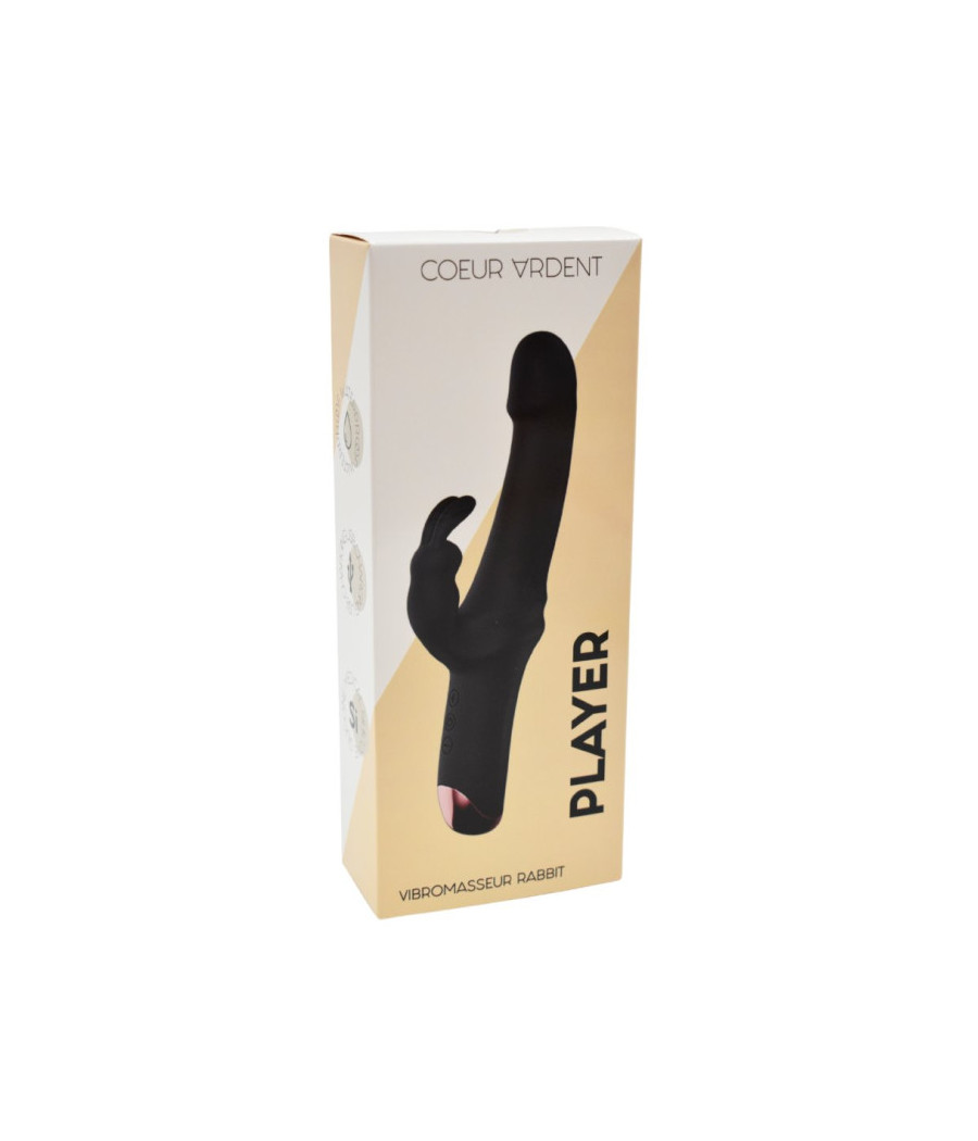 PLAYER, Vibromasseur Rabbit USB, silicone médical doux et lisse, doté de 10 modes de vibration