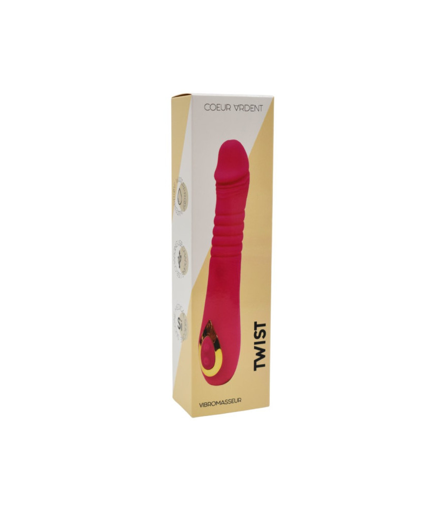 TWIST Rose, Vibromasseur va-et-vient USB en silicone médical, doté de 18 modes de stimulation