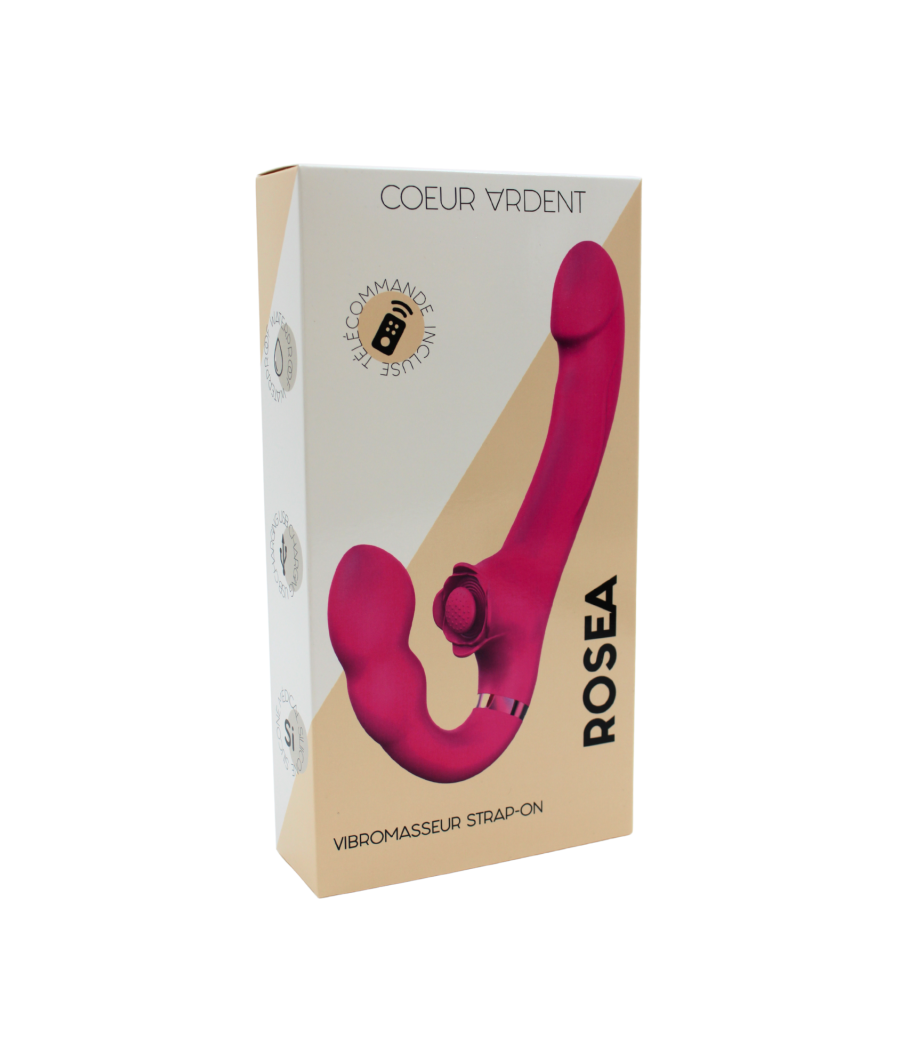 Vibromasseur ROSEA Strap-on Triple Action Télécommandé 