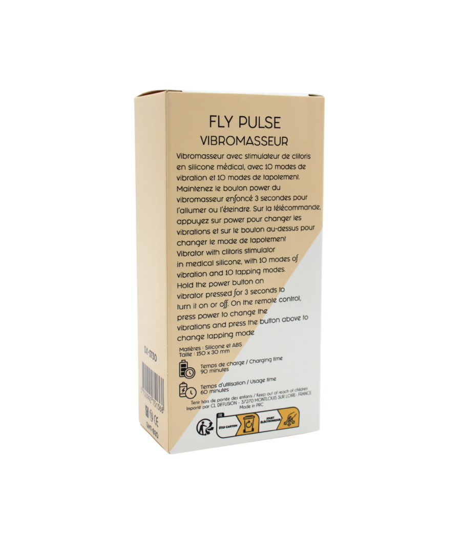 Vibromasseur FLY PULSE Papillon à Double Action Télécommandé 