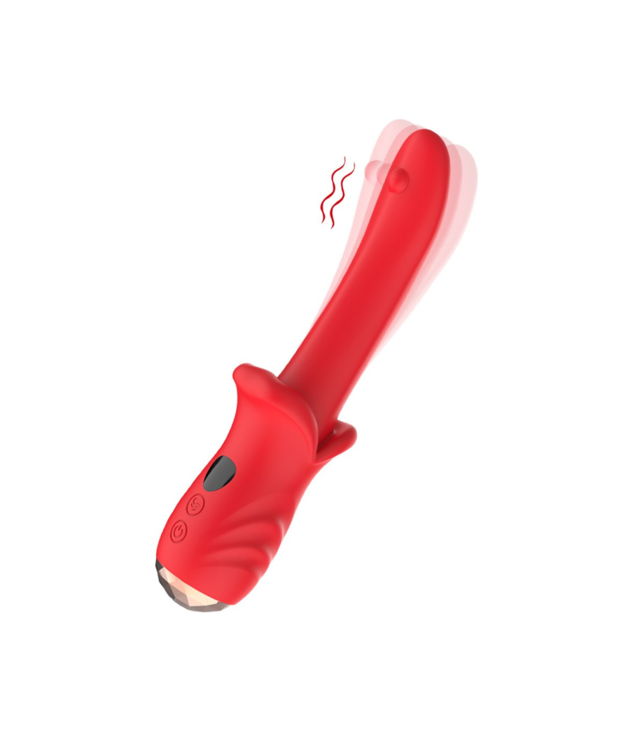 Vibromasseur Rouge Ultra-Souple KISS
