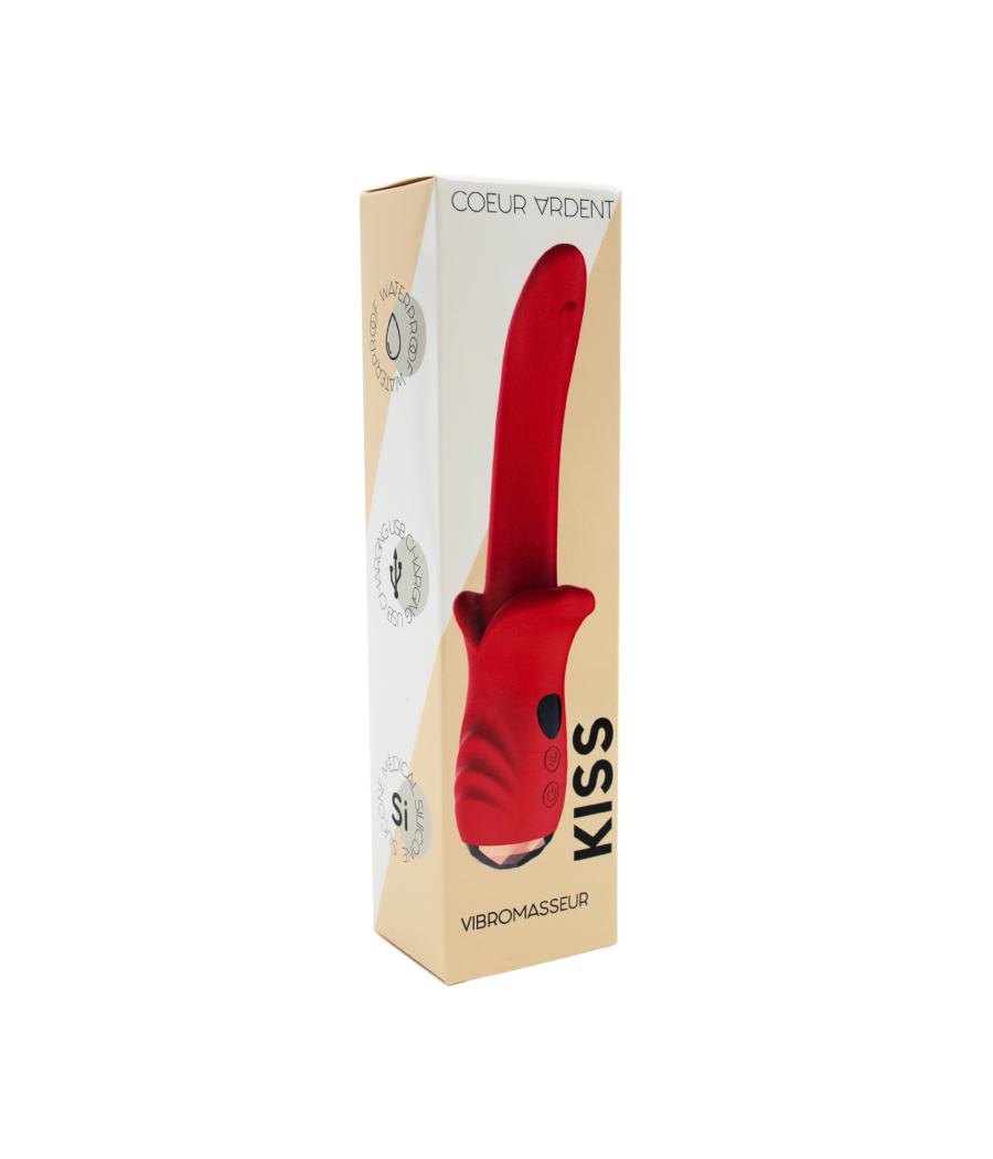 Vibromasseur Rouge Ultra-Souple KISS