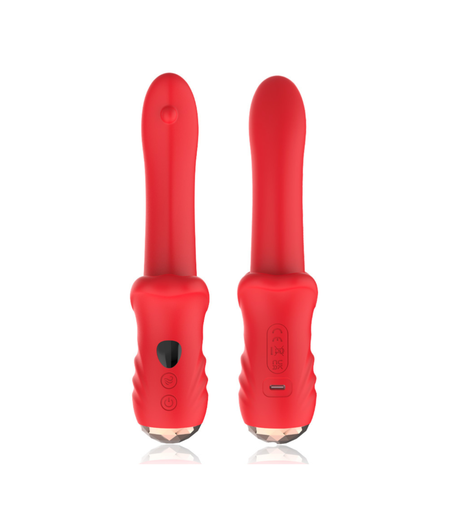 Vibromasseur Rouge Ultra-Souple KISS
