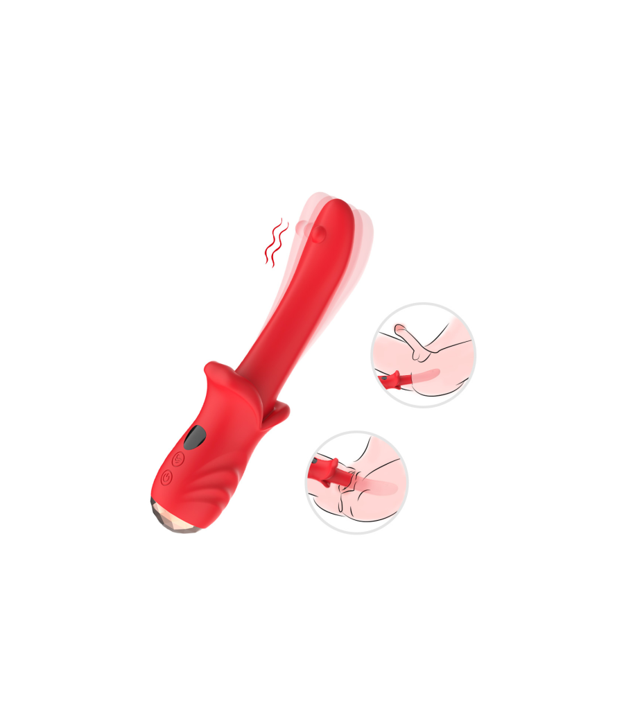 Vibromasseur Rouge Ultra-Souple KISS