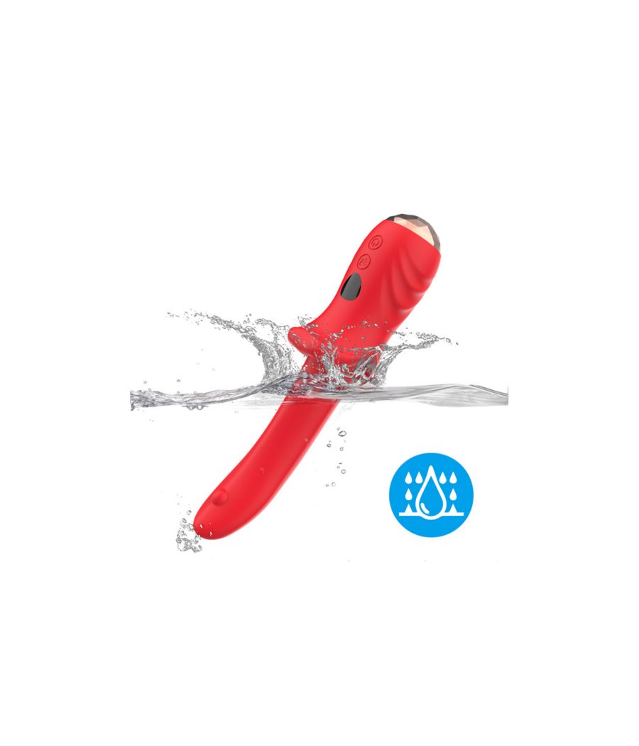 Vibromasseur Rouge Ultra-Souple KISS