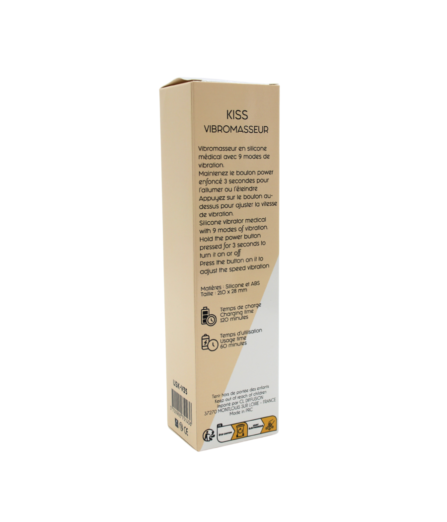 Vibromasseur Rouge Ultra-Souple KISS