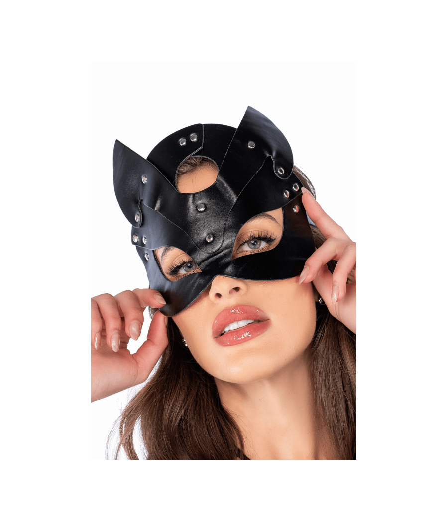 Masque félin en faux cuir - Mapalé