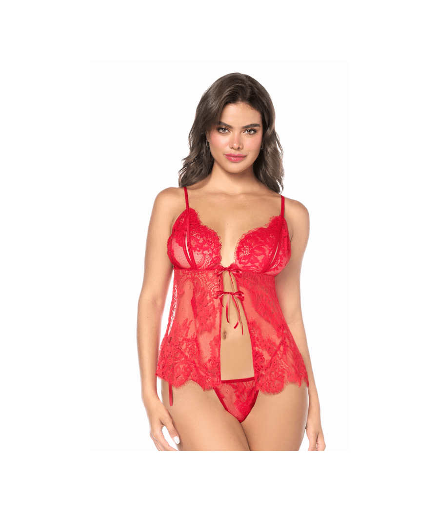 Babydoll Mapalé espiègle avec string à nouer 