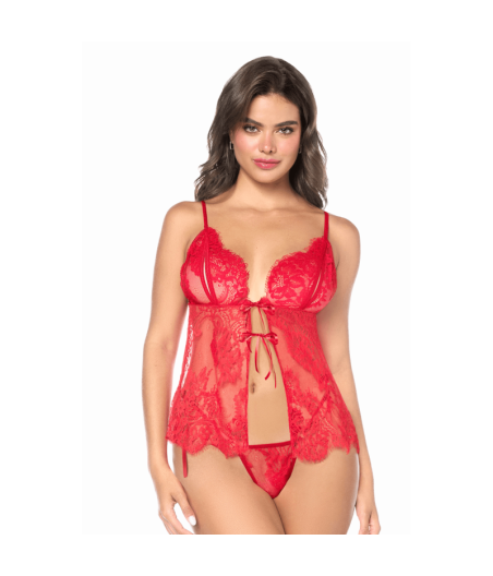 Babydoll Mapalé espiègle avec string à nouer 