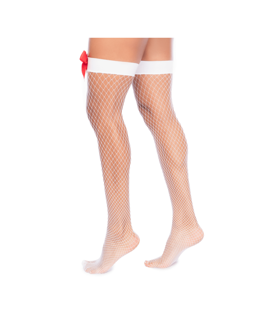 Bas résille style infirmière mi‑cuisse - Mapalé