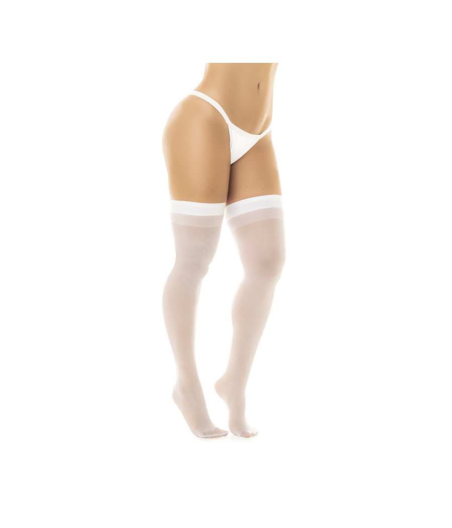 Bas sexy blanc transparent 