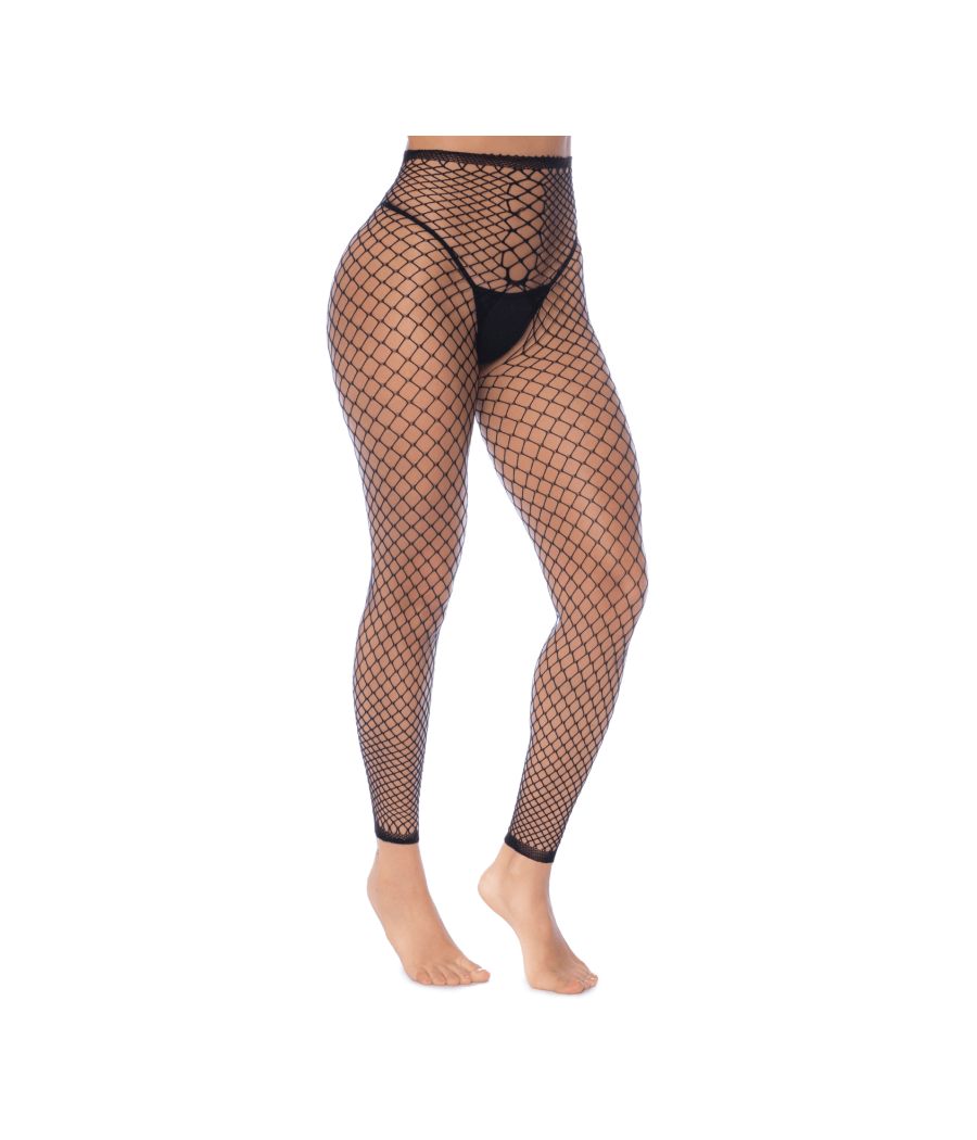 2 en 1 Top ou pantalon en résille noire 