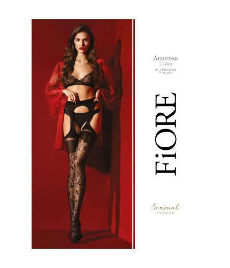 Amorosa Bas Jarretelles 30 DEN - Noir - Qualité premium