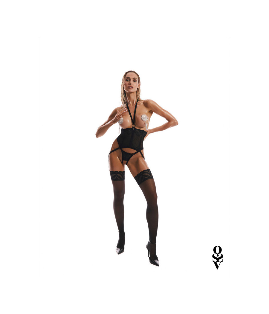Alliane corset et string - Noirs