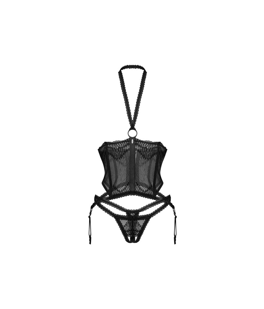 Alliane corset et string - Noirs
