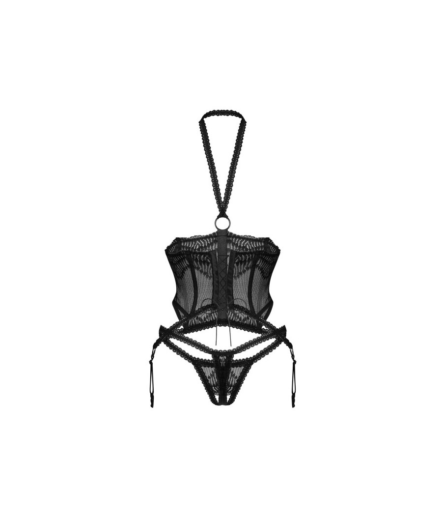 Alliane corset et string - Noirs