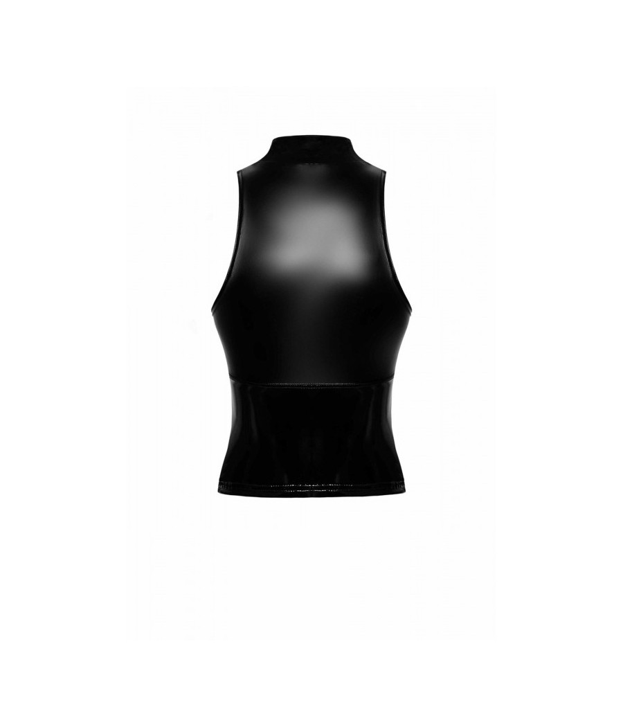 F324 Glam Top wetlook avec corset en vinyle