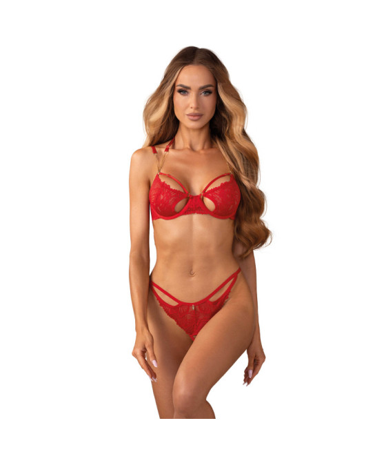 Matildea ensemble lingerie ouvert rouge