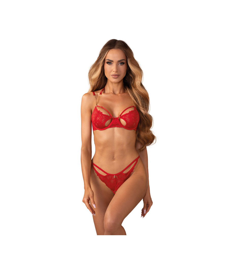 Matildea ensemble lingerie ouvert rouge