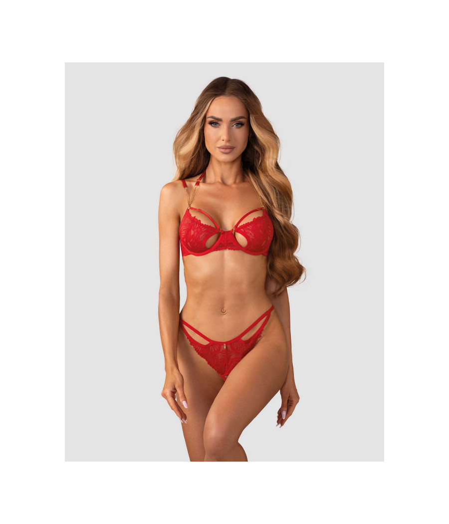 Matildea ensemble lingerie ouvert rouge