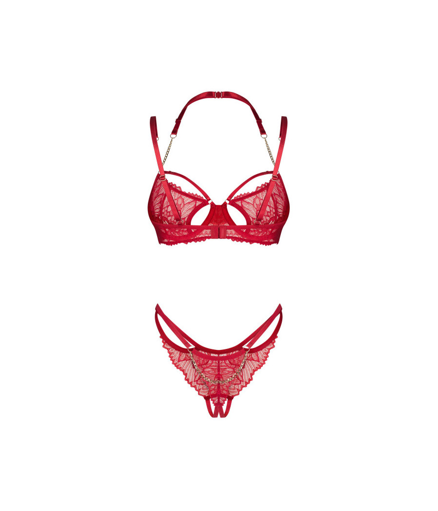 Matildea ensemble lingerie ouvert rouge