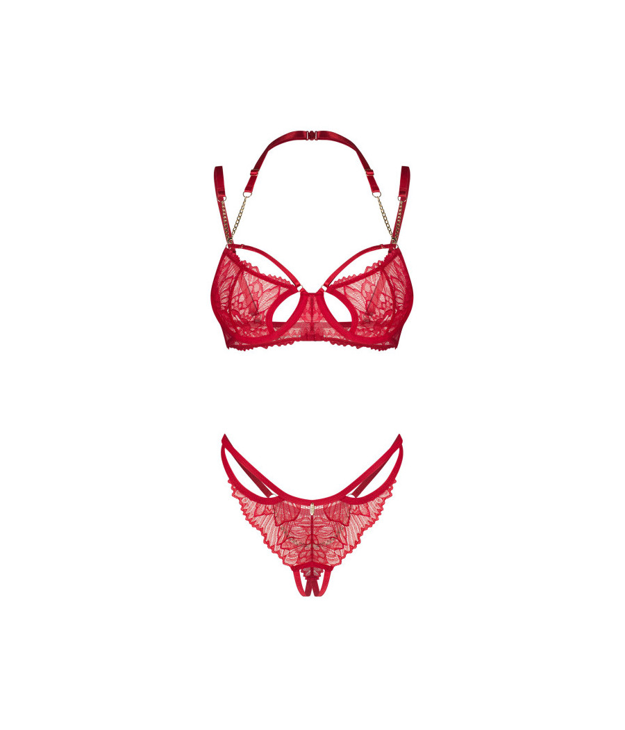 Matildea ensemble lingerie ouvert rouge