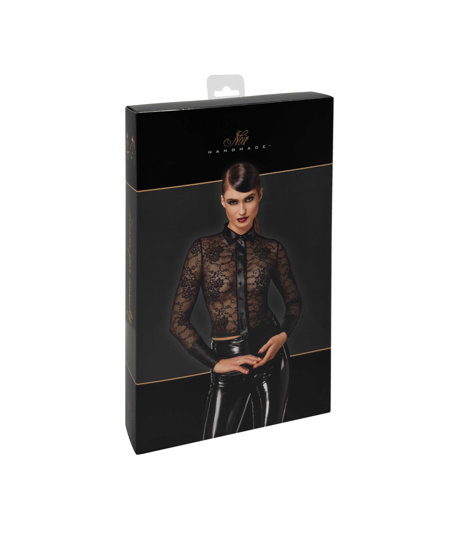 F377 Noirelle Chemise en dentelle boutonnée