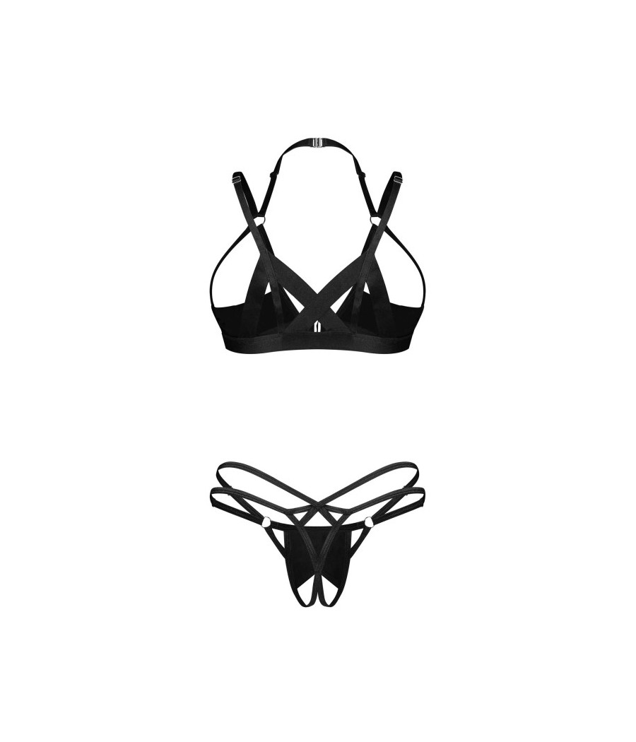 Keira Lise ensemble lingerie ouvert noir