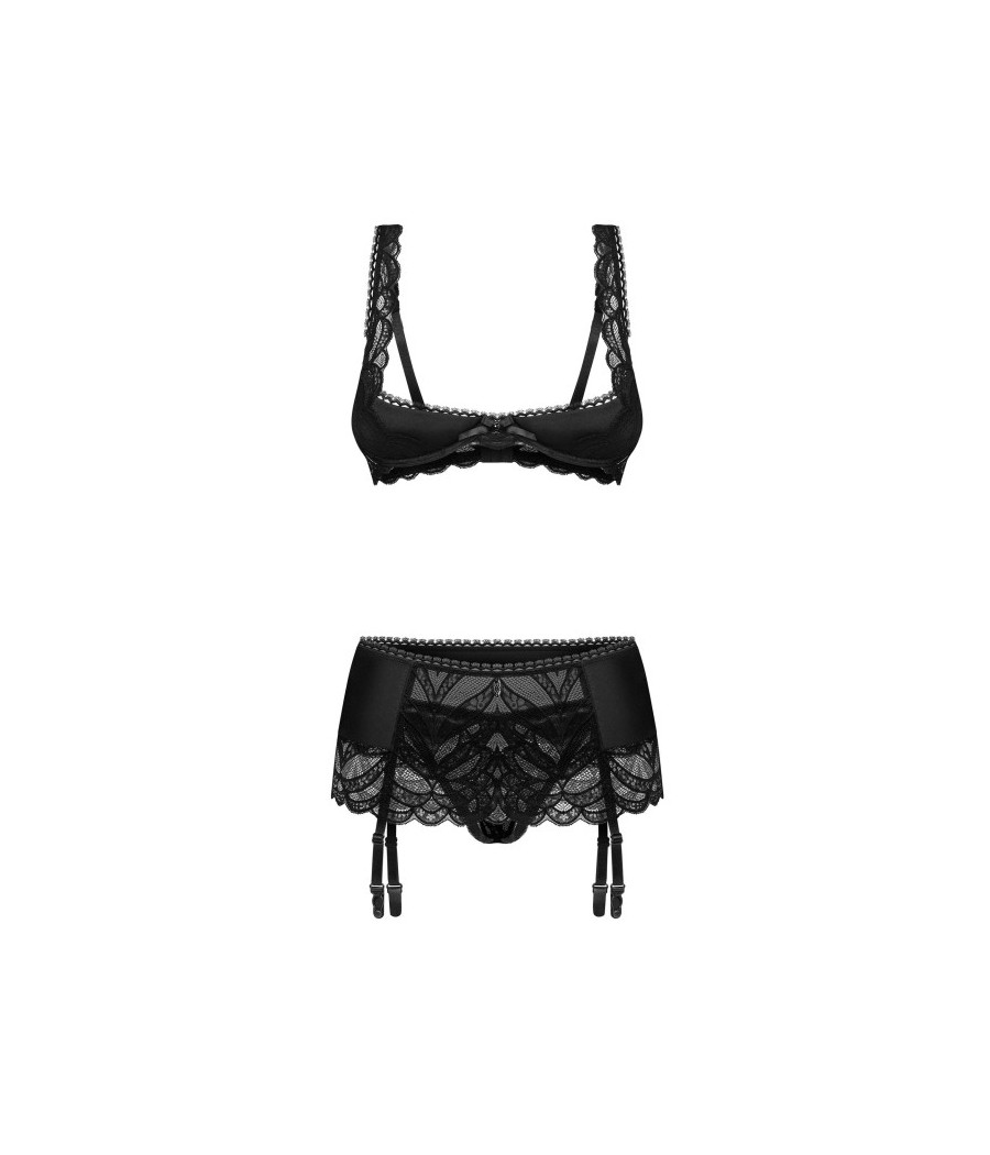Lecille ensemble ouvert 3 pièces noir