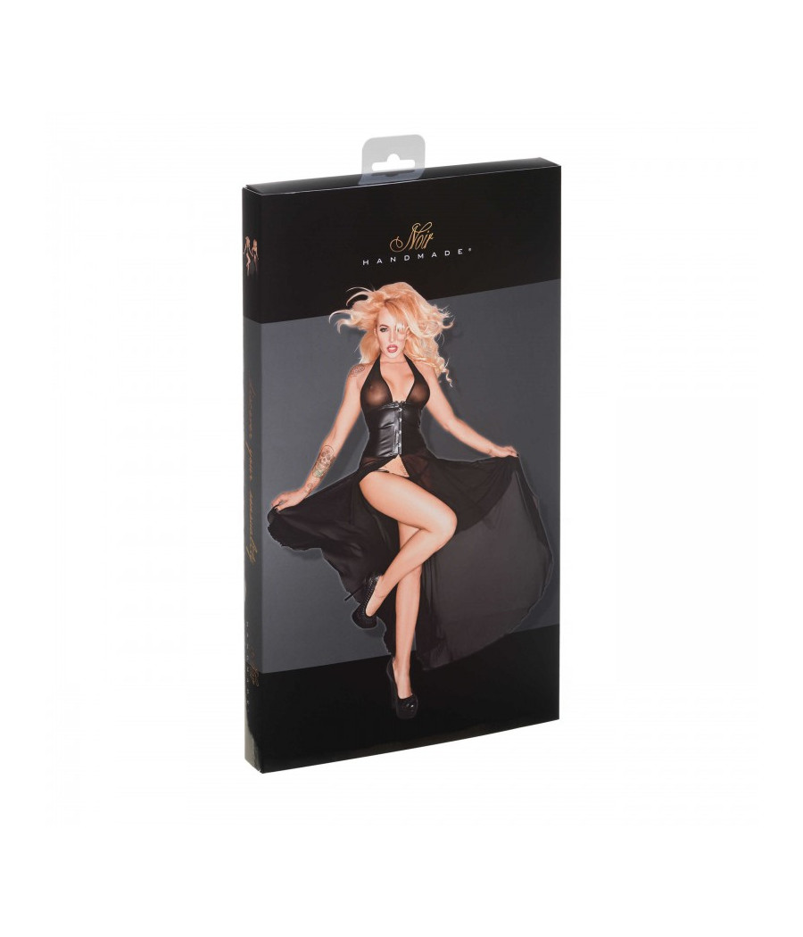 F047 Robe longue avec fermeture en corset