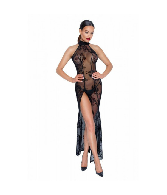 F239 Robe longue en tulle