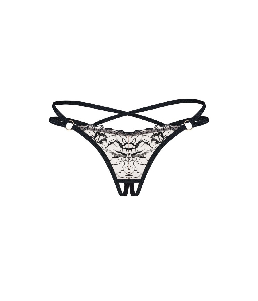 Vila blanes string ouvert - Noir