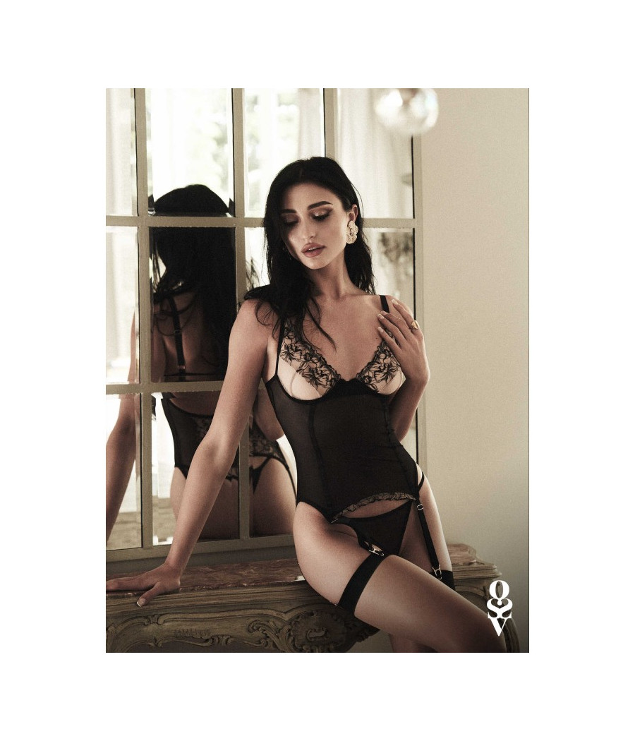Vila blanes corset et string - Noirs