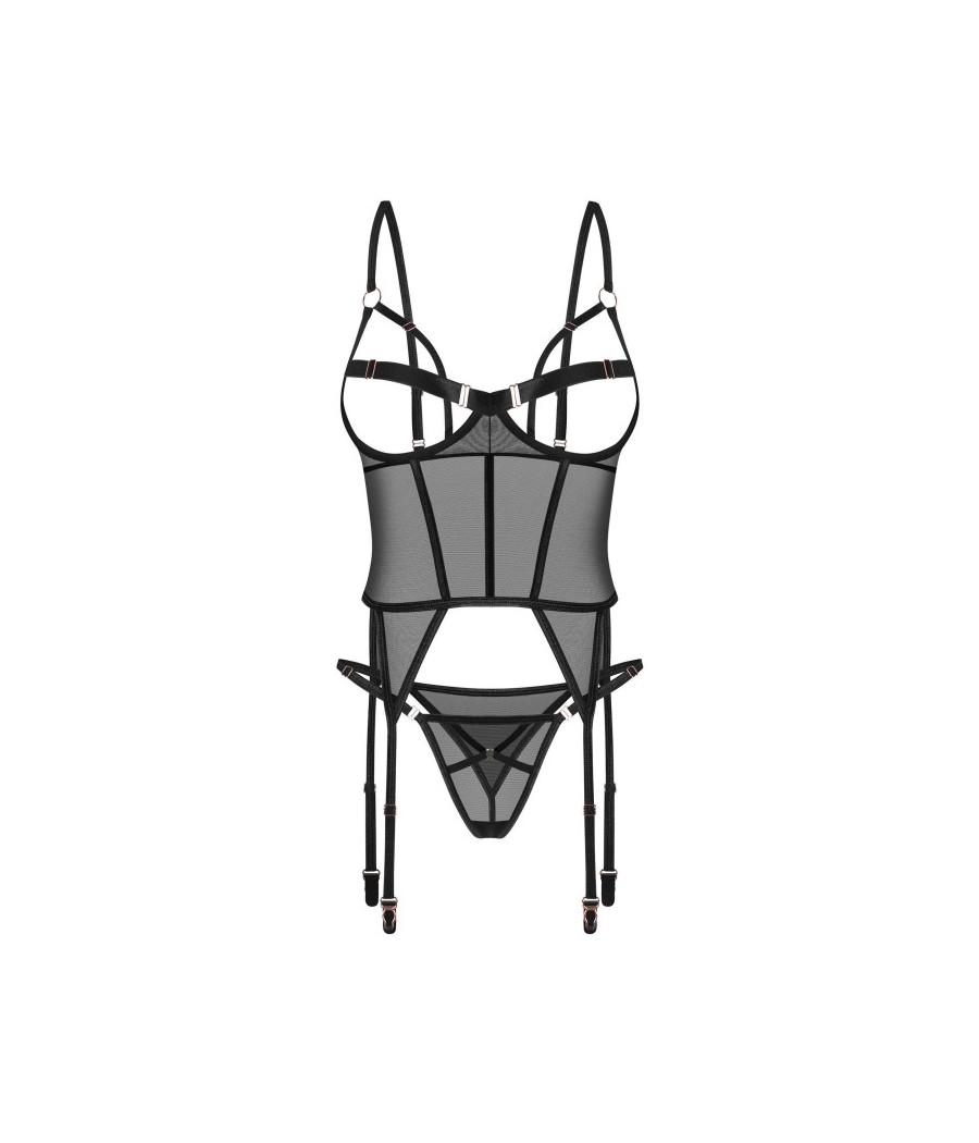 Euridia corset et string - Noirs