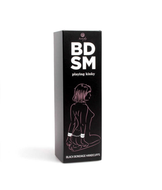 Menottes de bondage noires - Secret play - BDSM collection